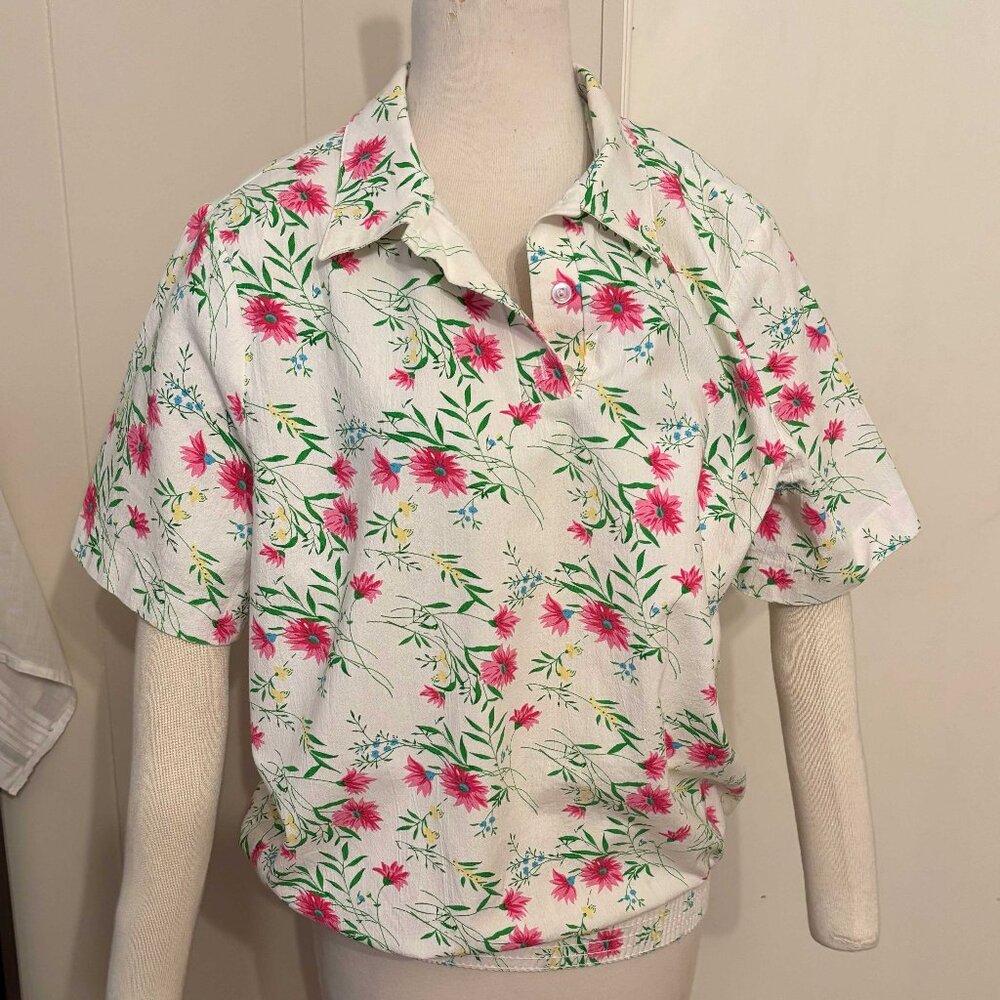 Vintage Cabin Creek Floral Blouse - Size Large
